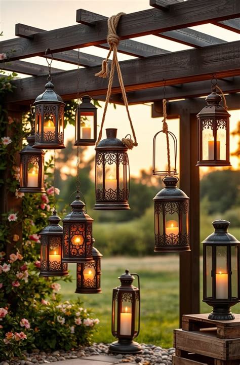 Rustic Charm with Lanterns