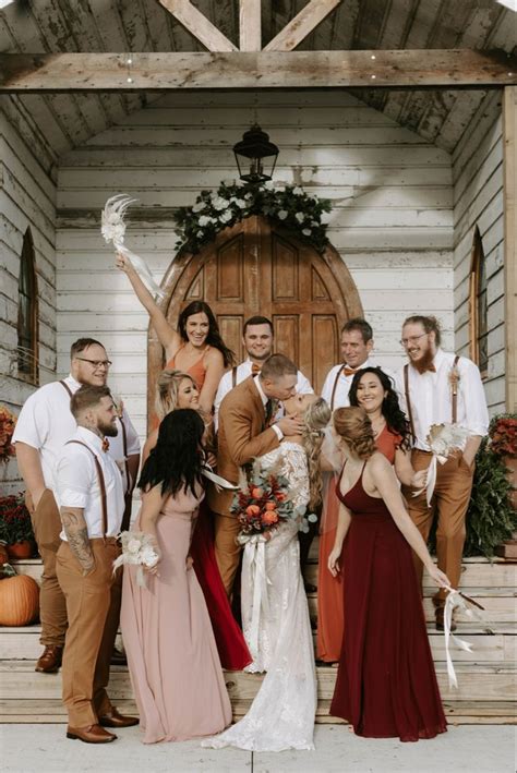 Rustic Chic Fall Bridal Party Attire