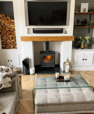 Rustic Chic Living Room with Log Burner