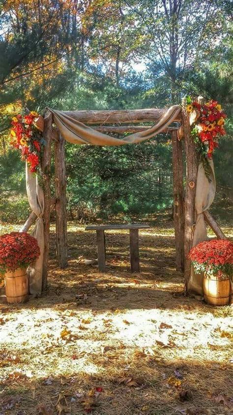 Rustic Fall Wedding Arch Ideas