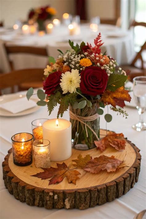 Rustic Fall Wedding Table Decor