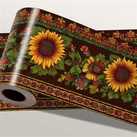 Embrace Warmth and Beauty in Your Home with Rustic Sunflower Wallpaper Border