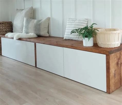 Rustic and Natural IKEA Entry Bench