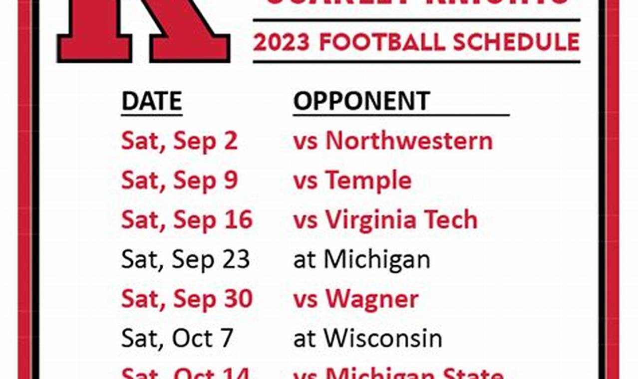 Rutgers 2024 Fall Schedule