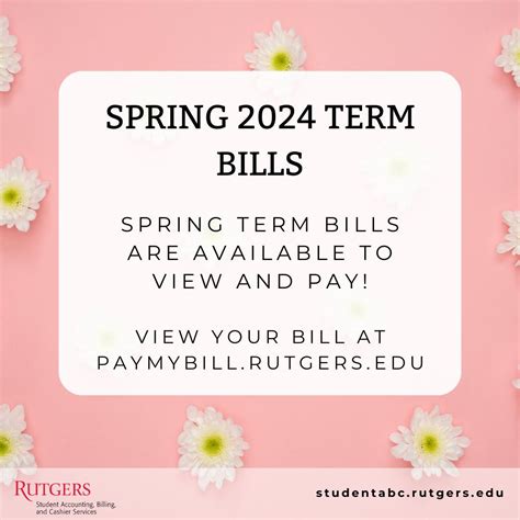 Rutgers Spring 2024 Term Bill Due Date