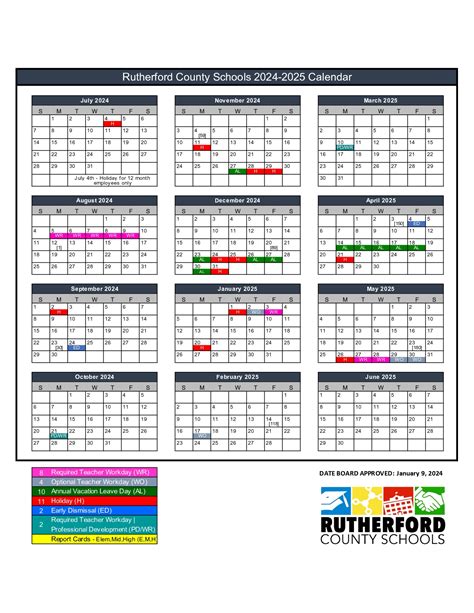 Rutherford County Spring Break 2024 Schedule Printable