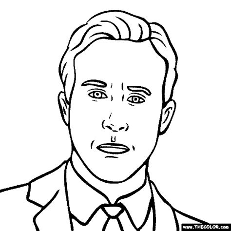 Ryan Gosling Coloring Pages