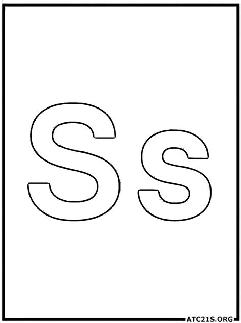 S Coloring Page
