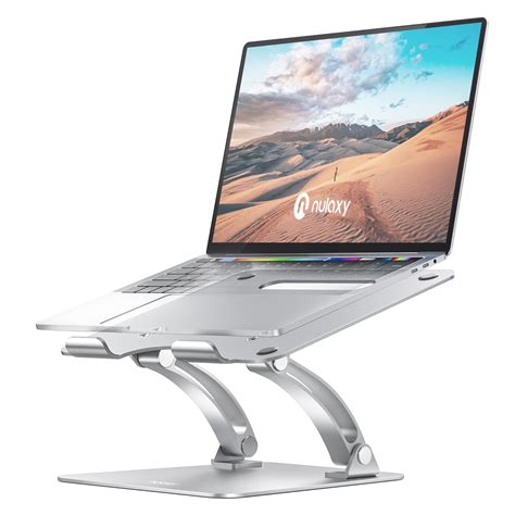 SILVER FULLY ADJUSTABLE DESK LAPTOP STAND
