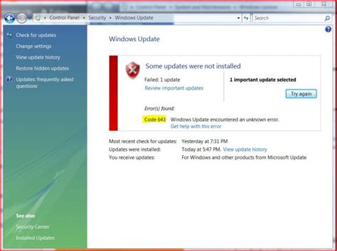SOLVED: Windows error 643