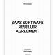 Saas Reseller Agreement Template Free