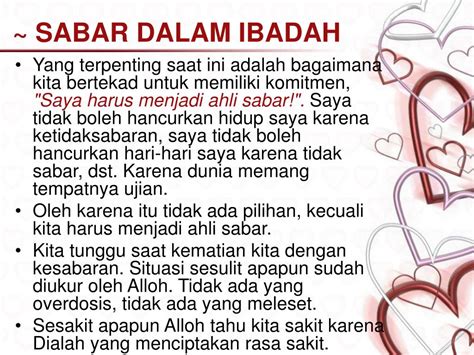 Sabar dalam Ibadah