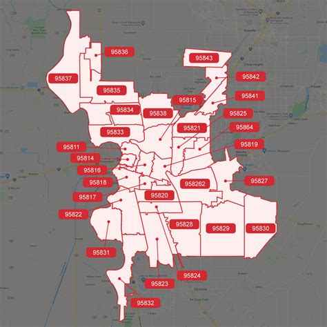Sac Zip Code Map