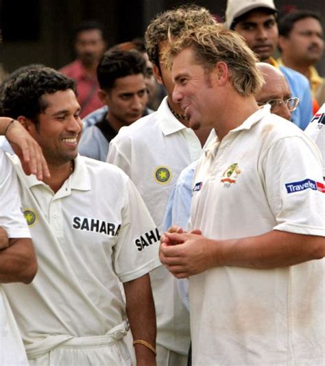 Sachin Tendulkar and Shane Warne at Cricket All-Stars