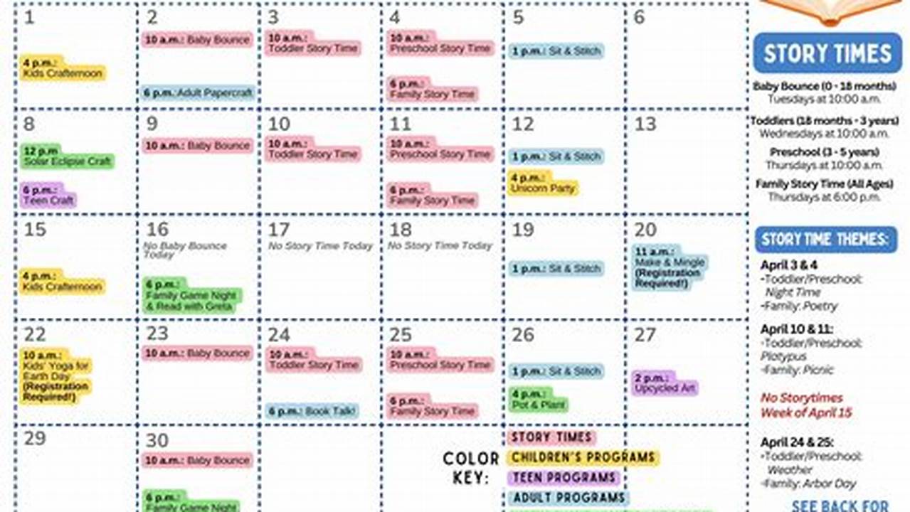 Sachse Library Calendar