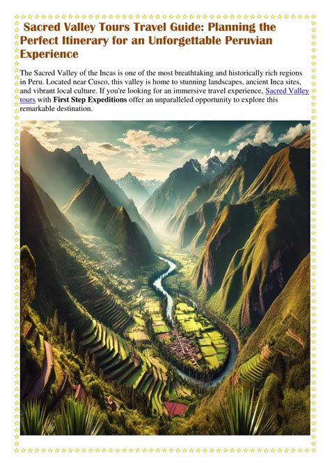 Sacred Valley planning