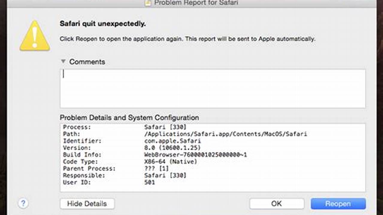 Safari Quit Unexpectedly And Won'T Reopen 2024