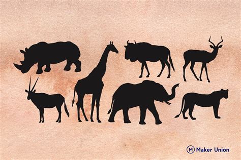 Download Safari Animals Patterns Template DXF Files