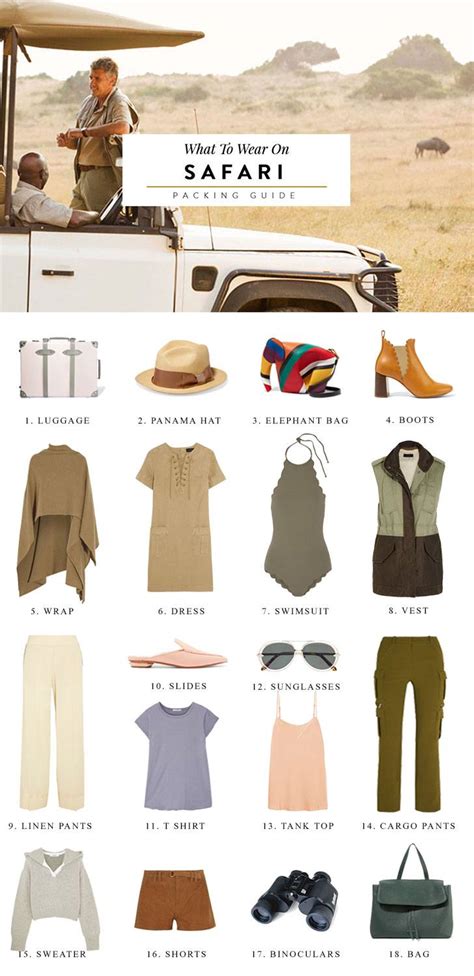 Safari Clothing Checklist