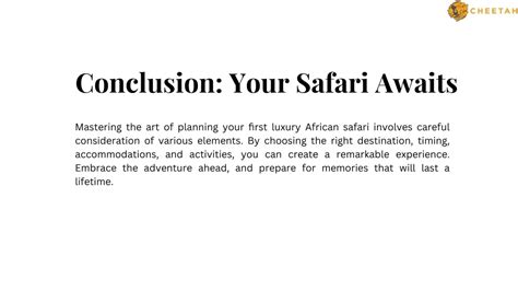 Safari Conclusion