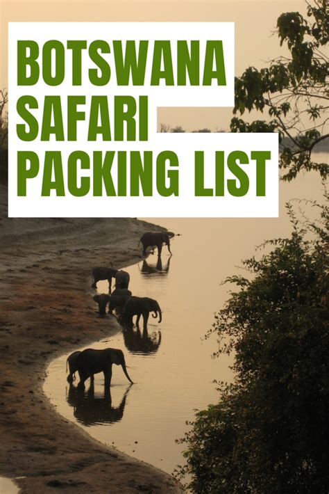 Safari Packing List Botswana