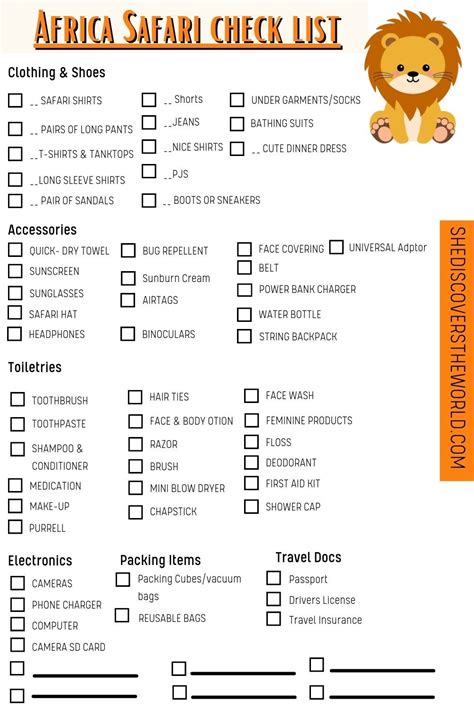 Safari Trip Questions