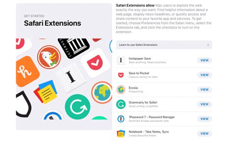 Safari extensions for entertainment