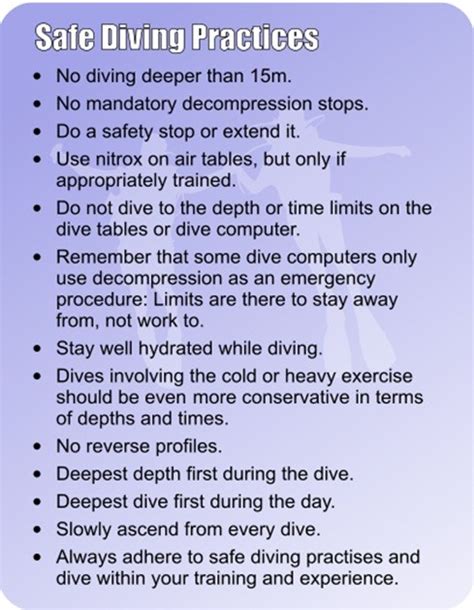 Safe Diving Practices