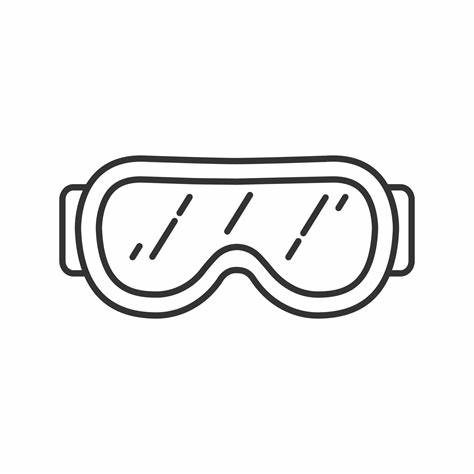 Safety Goggles Drawing Basic Shape