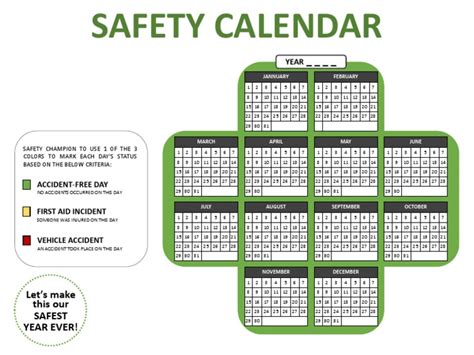 Safety Observance Calendar