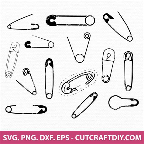 Download Safety Pins SVG File - SVG Design Printable
