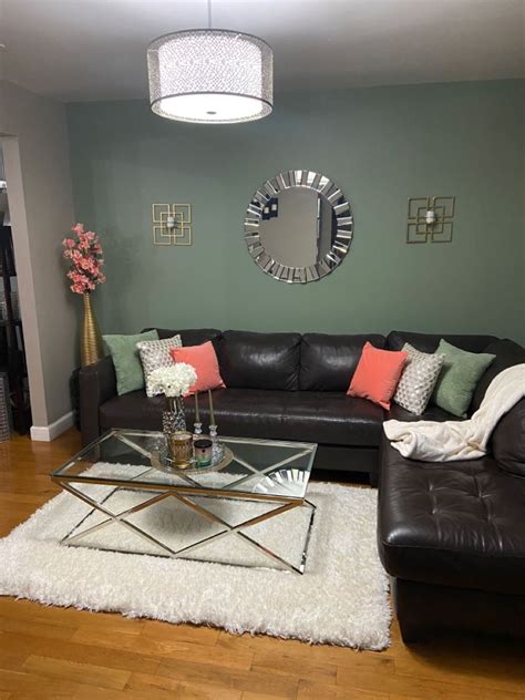 An Earthy, Eclectic Sage Green Living Room Miranda Schroeder