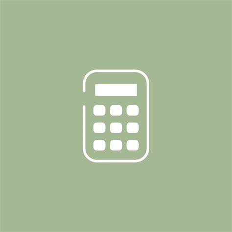 Sage Green Calculator Icon: A Stylish and Useful Addition to Your Design Toolbox