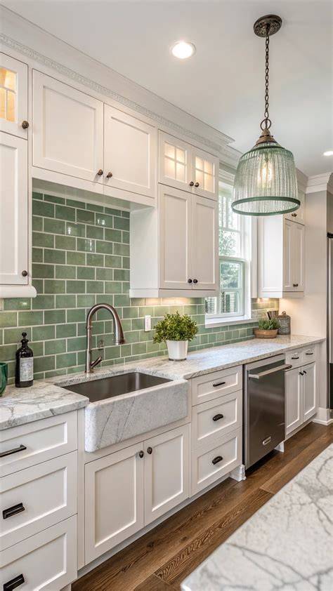Sage Green Subway Tile Backsplash - Great Research