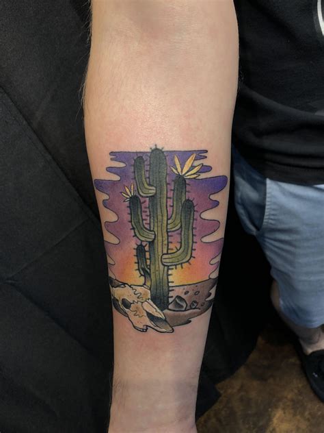 Saguaro Cactus & Stone Tätowierung Cactus tattoo