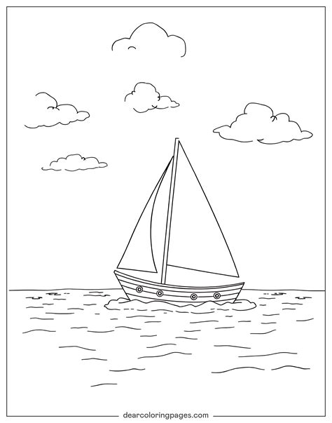 Sailboat Coloring Page