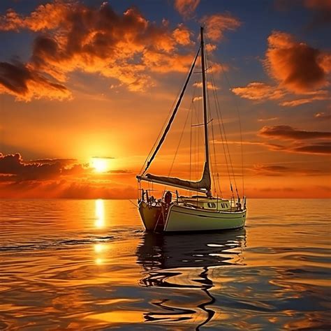 Sailing at sunset