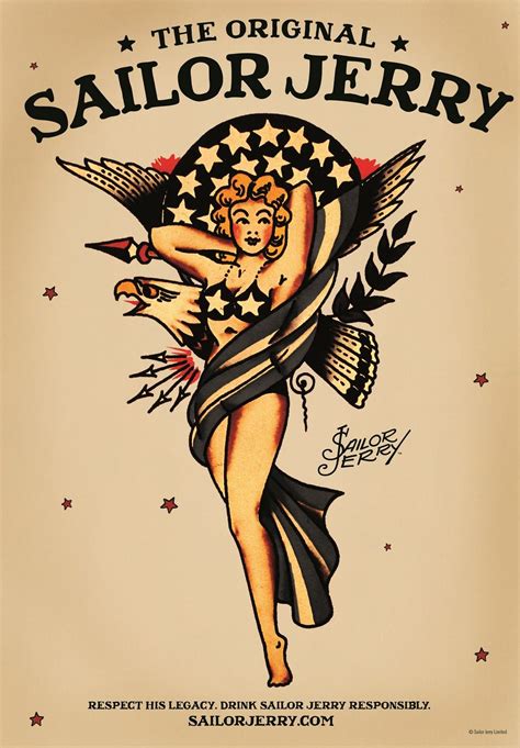Here is a classic pinup cowgirl. Sailor Jerry would be