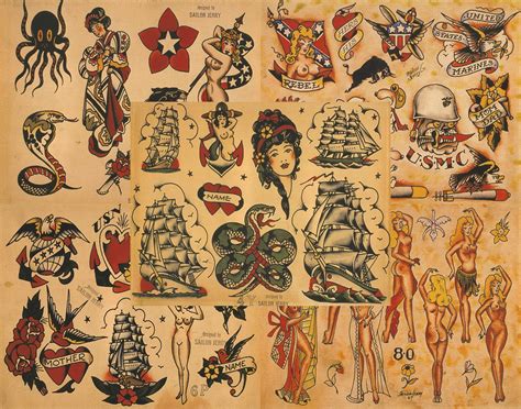 Sailor Jerry Style Tattoos