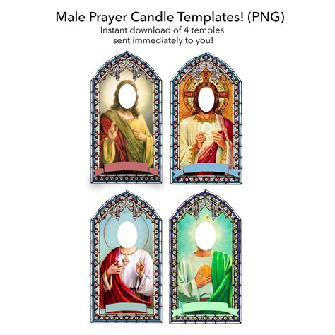 Saint Candle Template Free