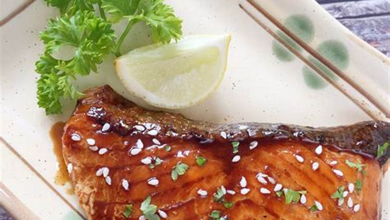 Sajian. Sajikan Ikan Salmon Dengan Nasi, Sayuran, Atau Buah-buahan., Resep7-10k
