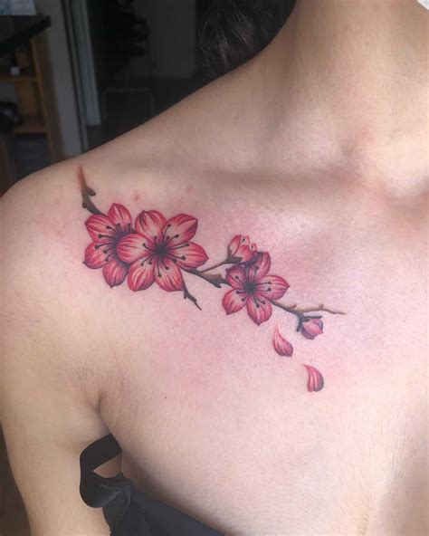 Sakura Sakura tattoo, Flower thigh tattoos, Tattoos for