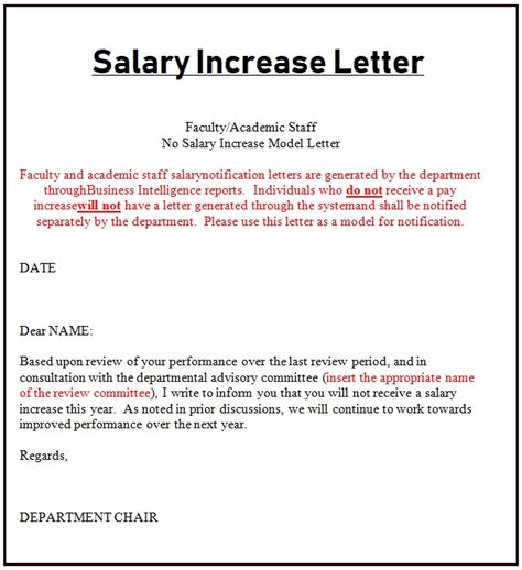 Salary Increase Template Word