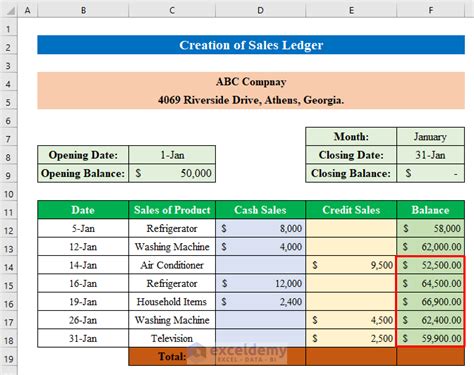 Business Ledger Template Excel Free Professional Layouts Templates