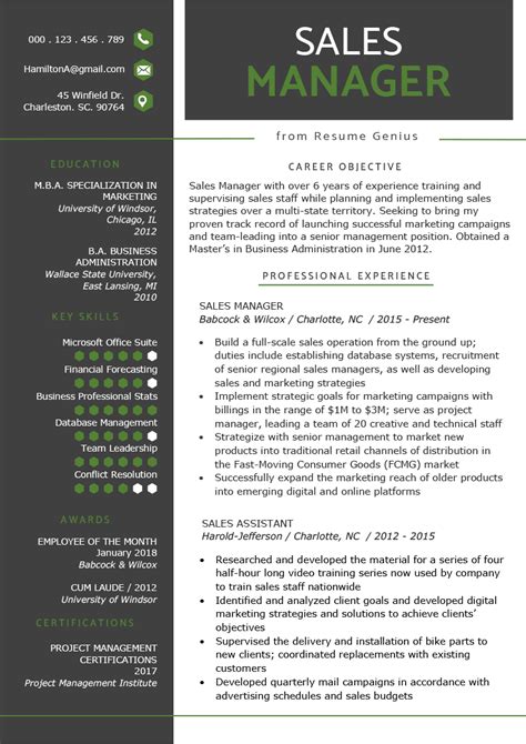 Guide Small Business Sales Manager Resume [x12] Sample PDF 2019