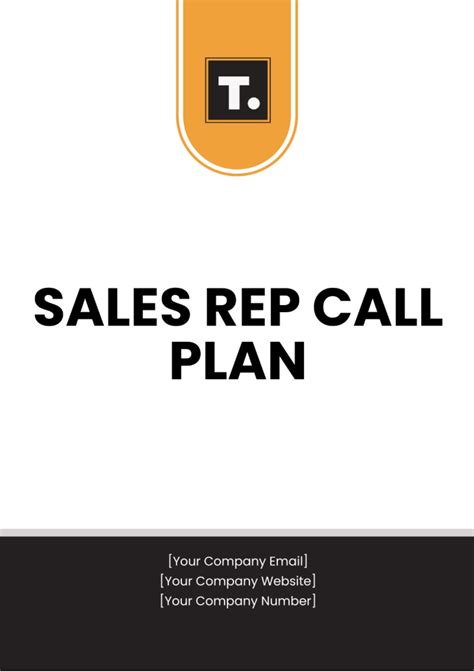 Sales Rep Call Plan Template and Organization
