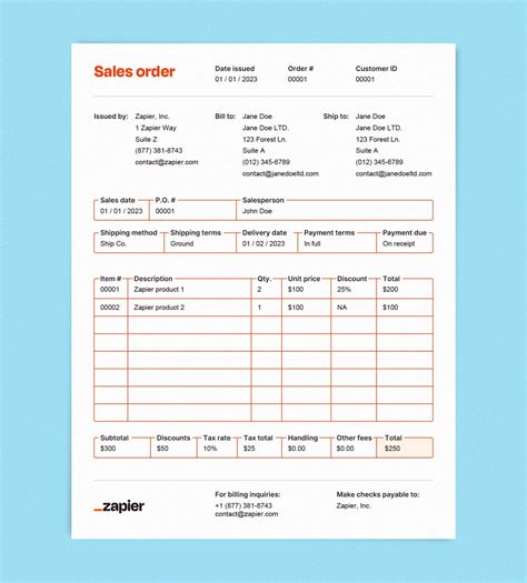 Find and share free documents Order form template, Order form