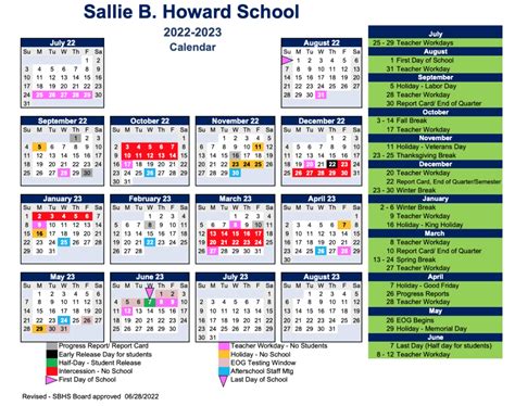 Sallie B Howard Calendar