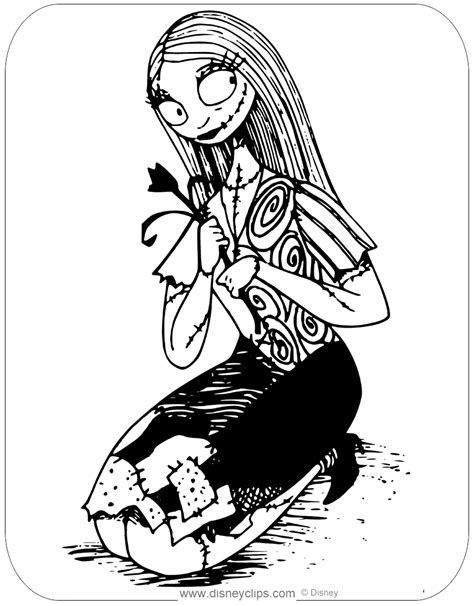 Sally Nightmare Before Christmas Disney Coloring Pages Coloring Pages