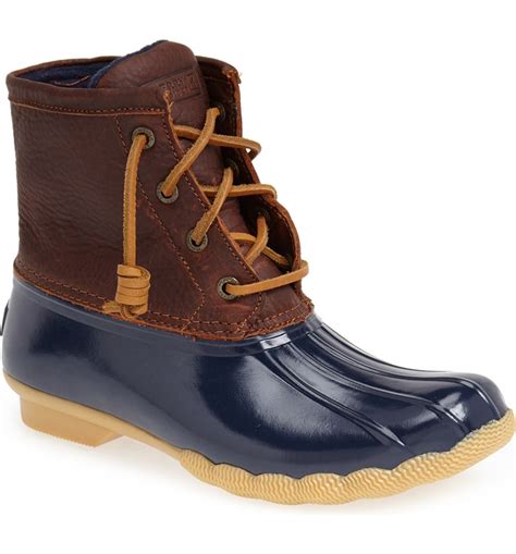 Lyst Sperry TopSider Saltwater Misty Duck Boots in Blue